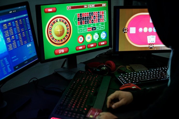 Antarmuka meja Poker di meja wd menampilkan kartu, pot, dan kontrol pemain